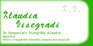 klaudia visegradi business card